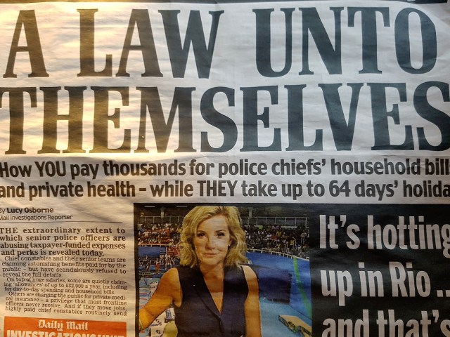 South Wales Police greed