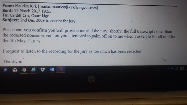 17 03 17 Trans req re 2nd Dec 09